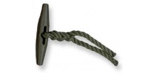 5 Knebel mit Seil oliv 18 cm